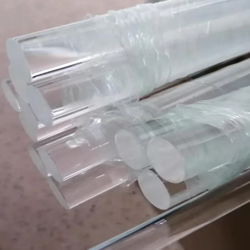 พลาสติกใสใส PMMA Plexiglass ก้านอะคริลิกแท่งกลมแข็ง