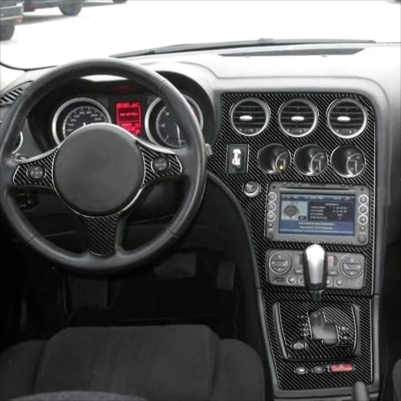 

For Alfa Romeo 159 Brera Spider 04-11 Soft Carbon Fiber Sticker Car Dashboard Gear Shift Panel Car inside decorative Accessories