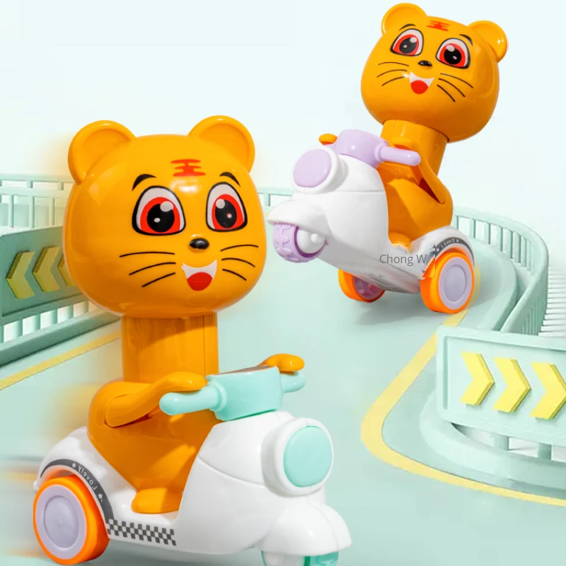 Cute Cartoon Toy Car Children Toys Cars Yellow Duck Motorcycle Puzzle Inertial Car Parent-Child Interaction Boys and Girls Toys