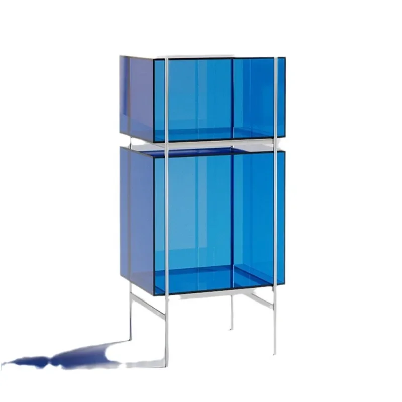 Bookshelf shelf floor-to-ceiling storage living room display cabinet stainless steel multi-layer small bookcase