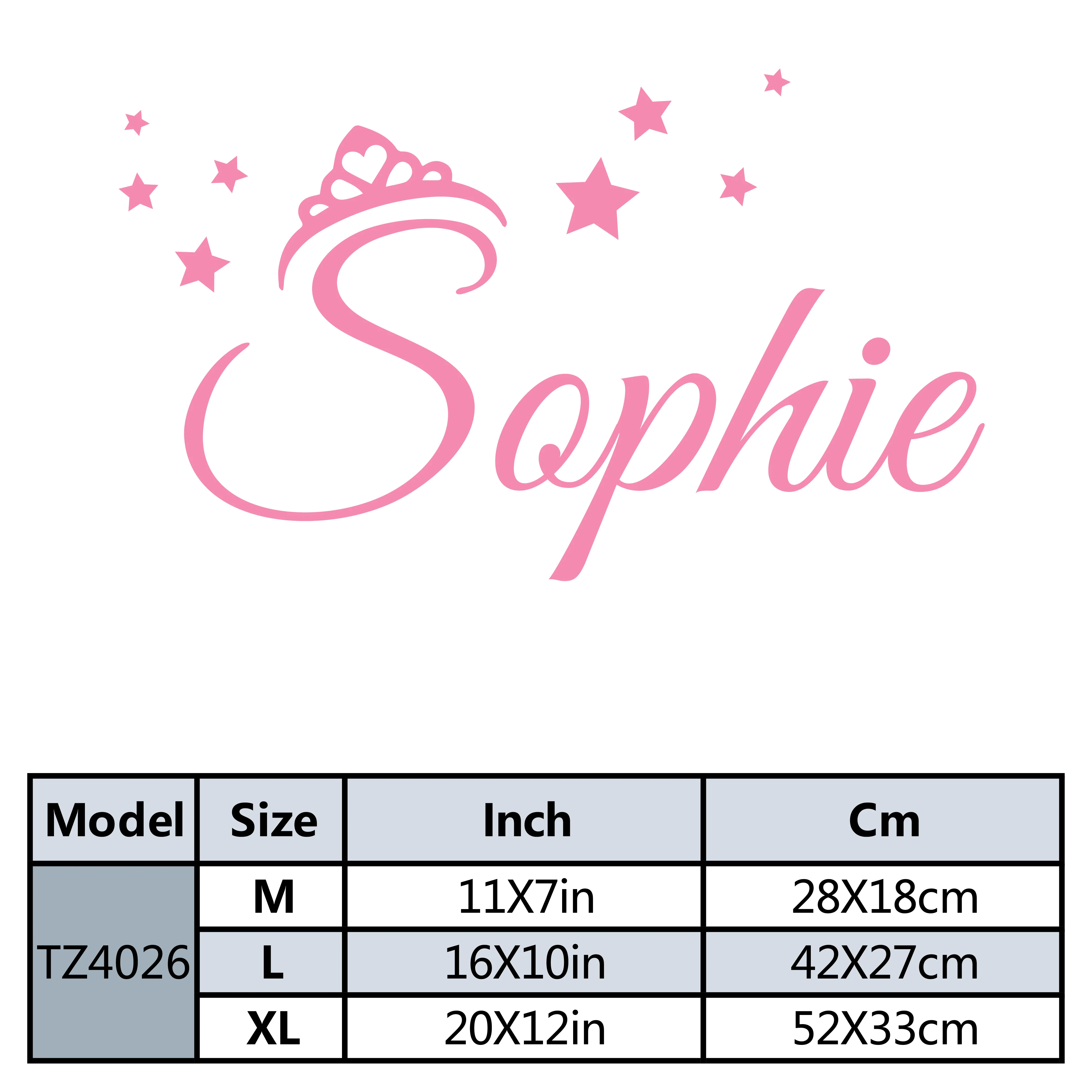 1pc Funny Personalize Custom Name Crown Self Adhesive Vinyl Wallpaper For Bedroom Decoration Wall Decoration Murals