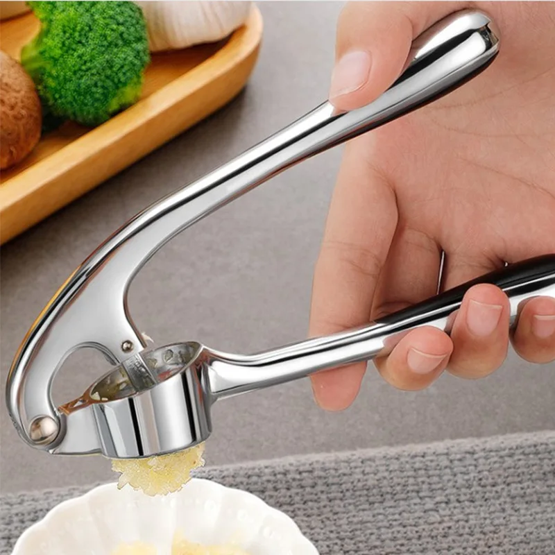 Garlic press, masher, garlic masher, manual ginger garlic mixer, walnut clip, household zinc alloy kitchen mini tool