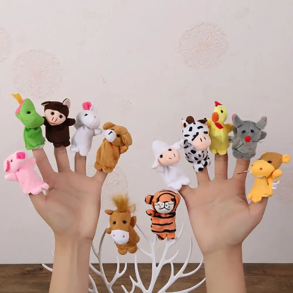 Brinquedo educativo mini animal fantoche de mão animais do mar boneca de segurança fantoche de dedo conjunto colorido montessori