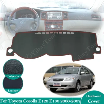 For Toyota Corolla E120 E130 2000- 2007 Anti-Slip Leather Mat Dashboard Cover Cape Pad Sun Visor Accessories 2003 2004 2005 2006
