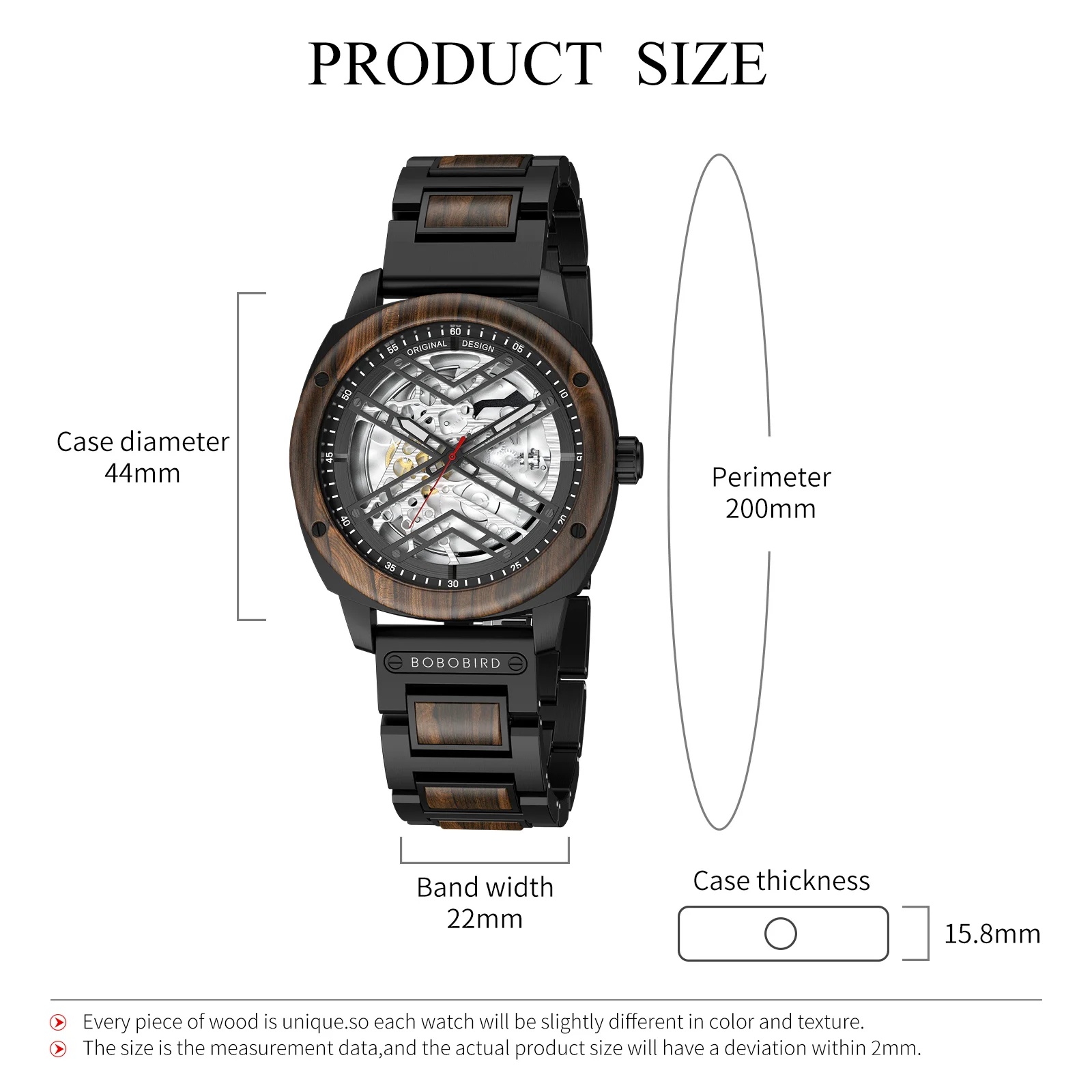 BOBO BIRD 2022 Custom oem minimalist customized watches oem automatic luxury brands wooden  watches