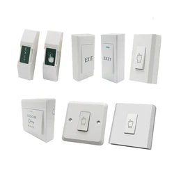 10 Pcs Electronic Lock Release Switch Press Push Exit Button No Touch Door Access Control Optional for Security Systems