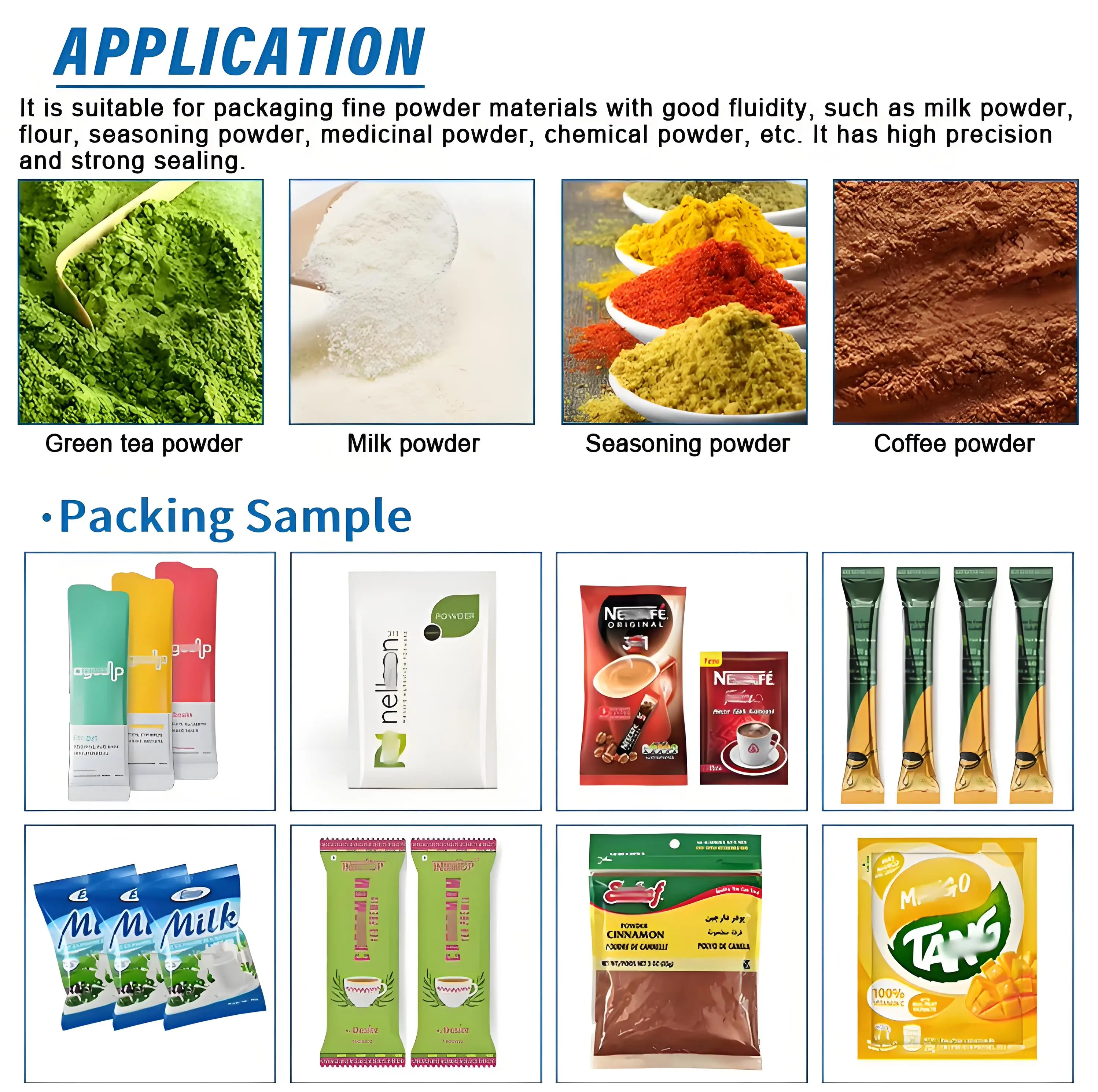 Easy to Operate Instant Coffee Powder Stick Packaging Machine for Milk Matcha Energy Protein Powder Sachet Packet Machine