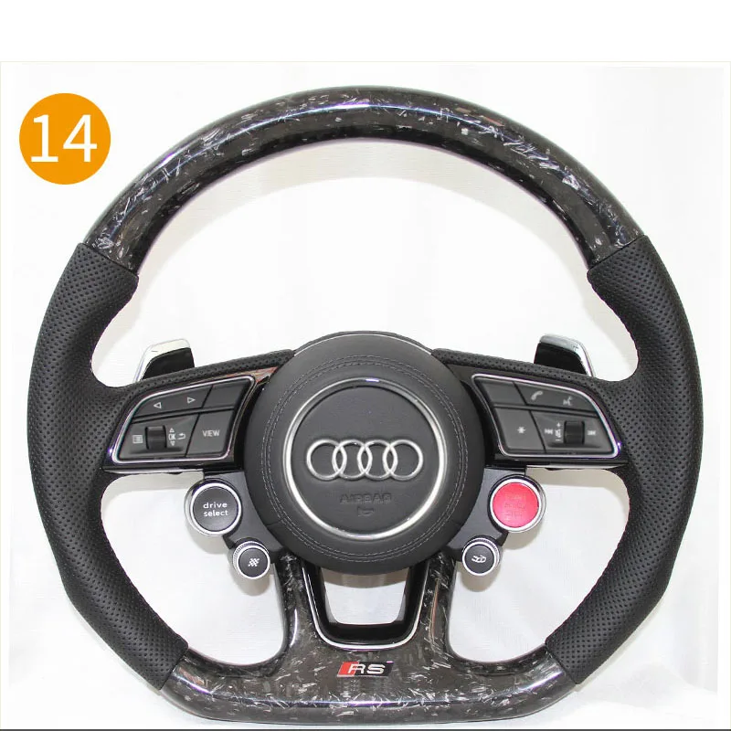 Fit for Audi A4 S4 A5 S5 B9 2017 2018 2019 replacement carbon fiber or leather Alcantara steering wheel Modification and upgrade