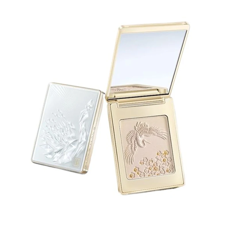 Fixierpuder-Palette, mehrfarbig, gepresstes Finishing-Puder, durchscheinend, natürliche Deckkraft, Make-up-Konverage für Gesicht und Wangen