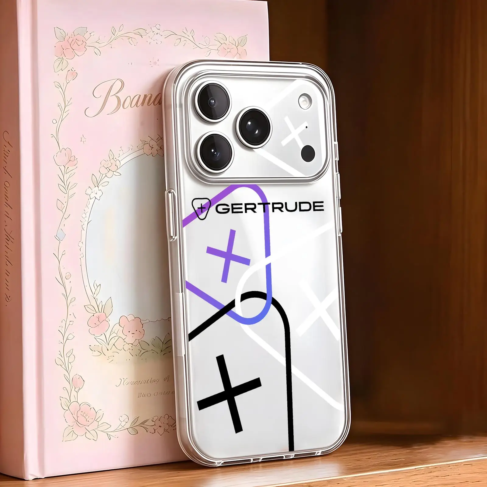 Coque transparente en silicone souple antichoc, design transparent tendance r-G-Gertrudes pour iPhone 17 16 15 14 13 12 11 Pro Max
