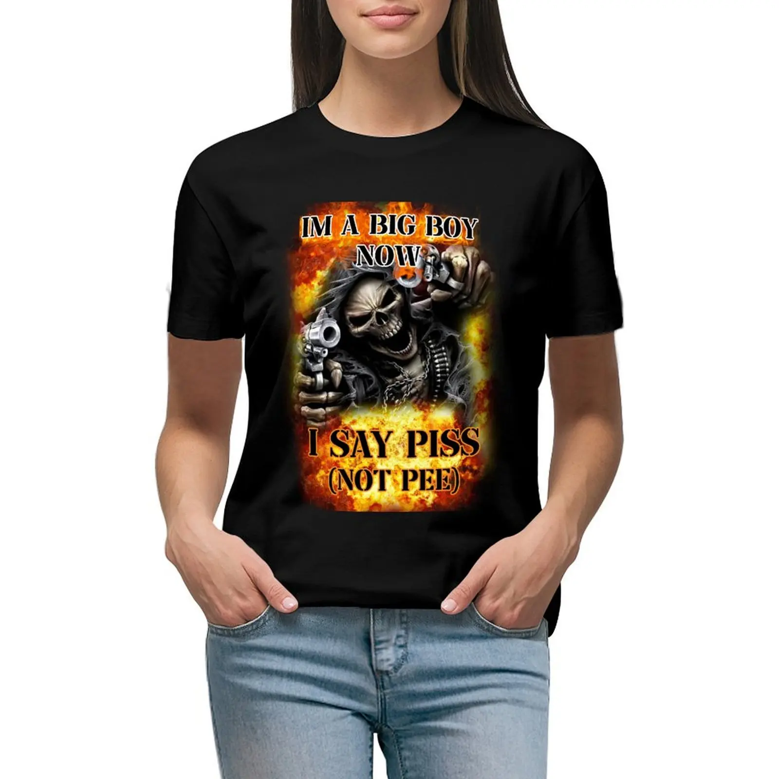 

im a big boy now i say piss not pee T-shirt cute tops hippie clothes womans clothing