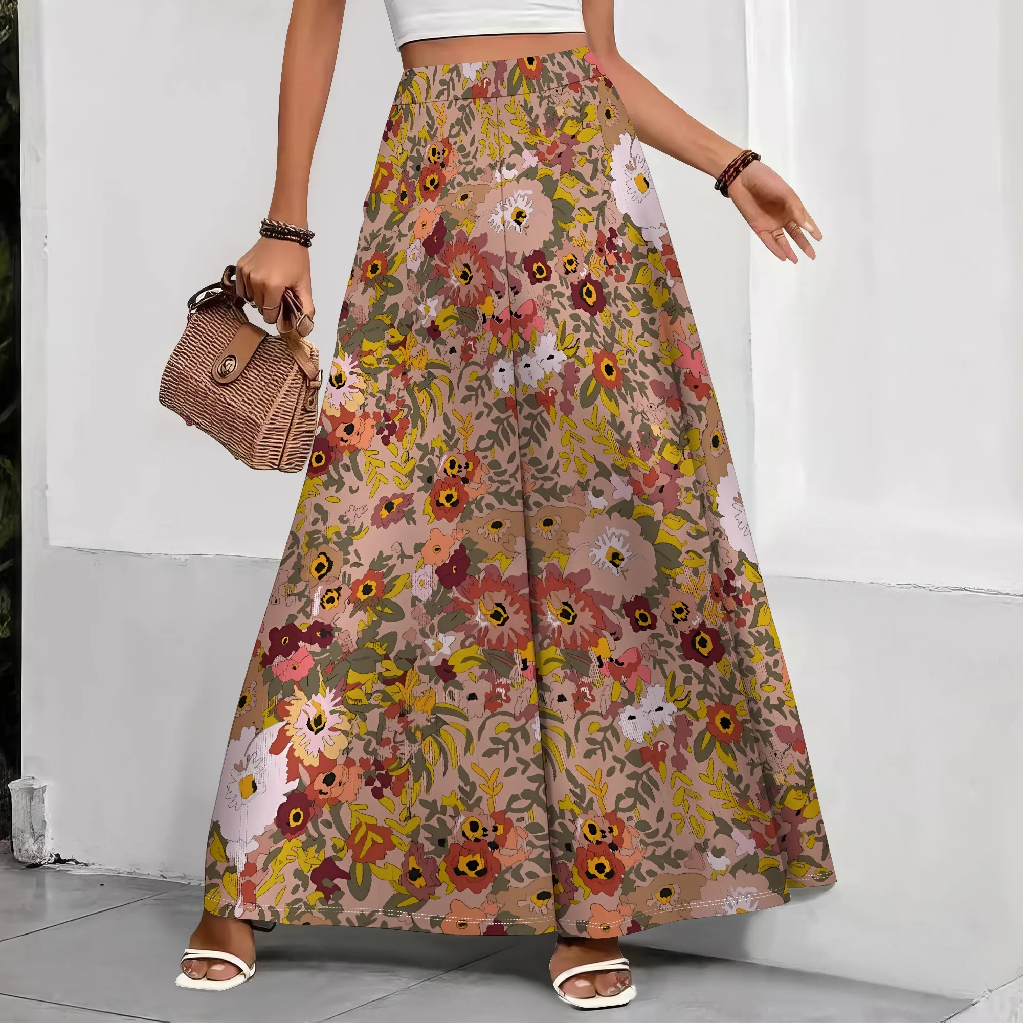 Рисунок 4 - EQQZD Женские бордовые брюки-клеш