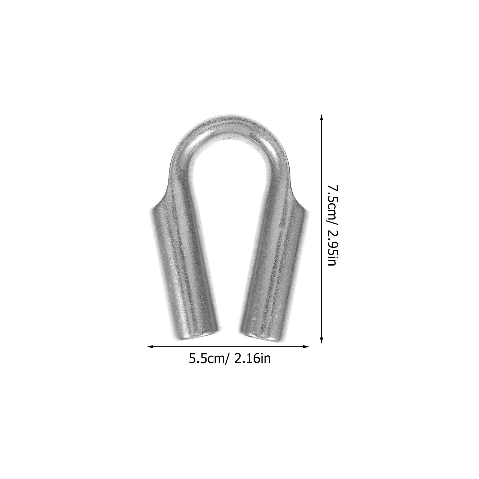 2pcs Stainless Steel Rope Tube Thimble with Gusset Wire Rope Collar Wire Cable Clamp Ring Triangular Protection Ring