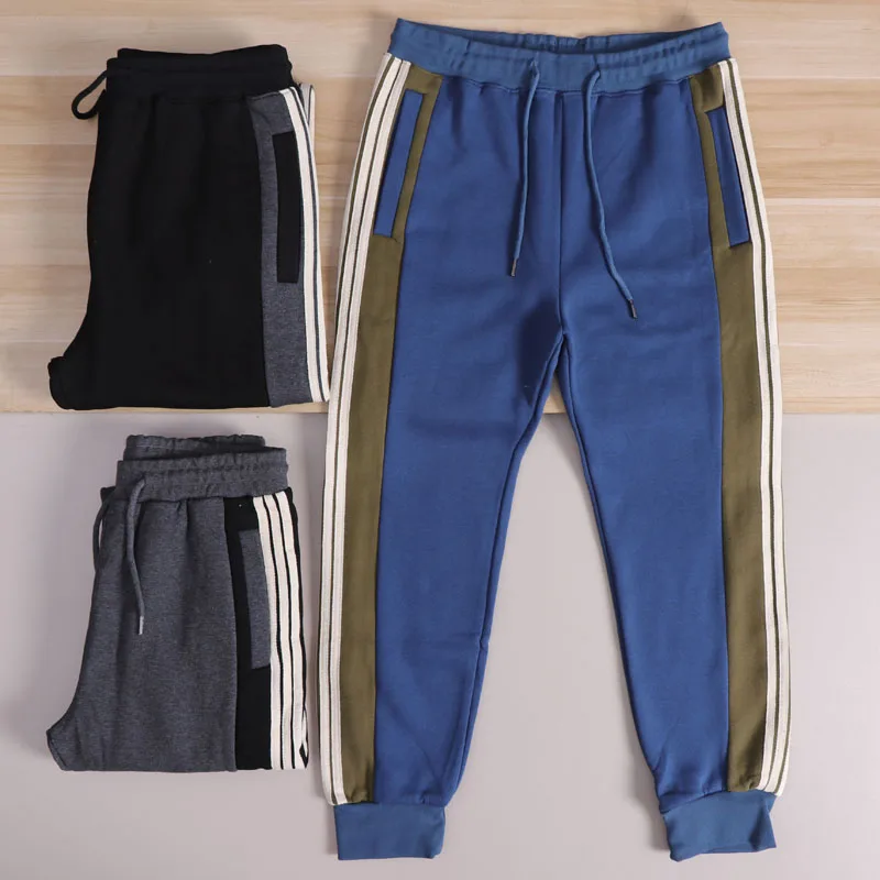 

Warm Fce Lined Casual Sports Sle Trousers Autumn Winter Faion Youth Straight Leg Cuffed Pants Inner Fce High Waist