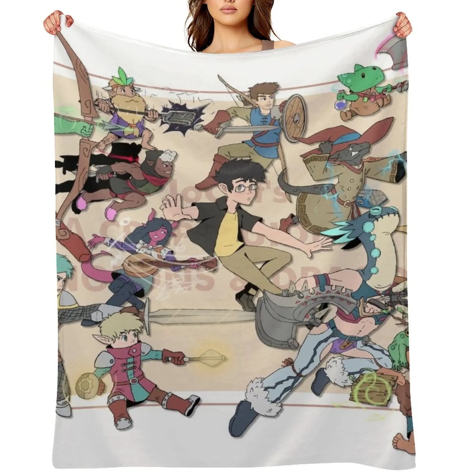

JoCat - A Crap Guide to D&D Poster Throw Blanket Decorative Sofa Sofa Quilt Warm for winter Blankets