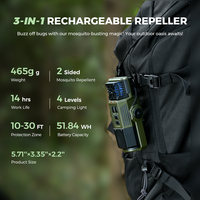 FLEXTAIL EVO REPELLER - Rechargeable Mosquito Repeller with 3000LM Camping Lantern for Outdoor Patios (Mats Excluded)