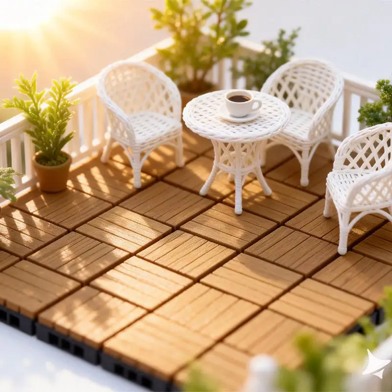 1/4Pcs Miniature Modular Anti Corrosion Floor Mini Model Furniture Decor 1:12Dollhouse Flooring Simulation Outdoor Floor Bricks