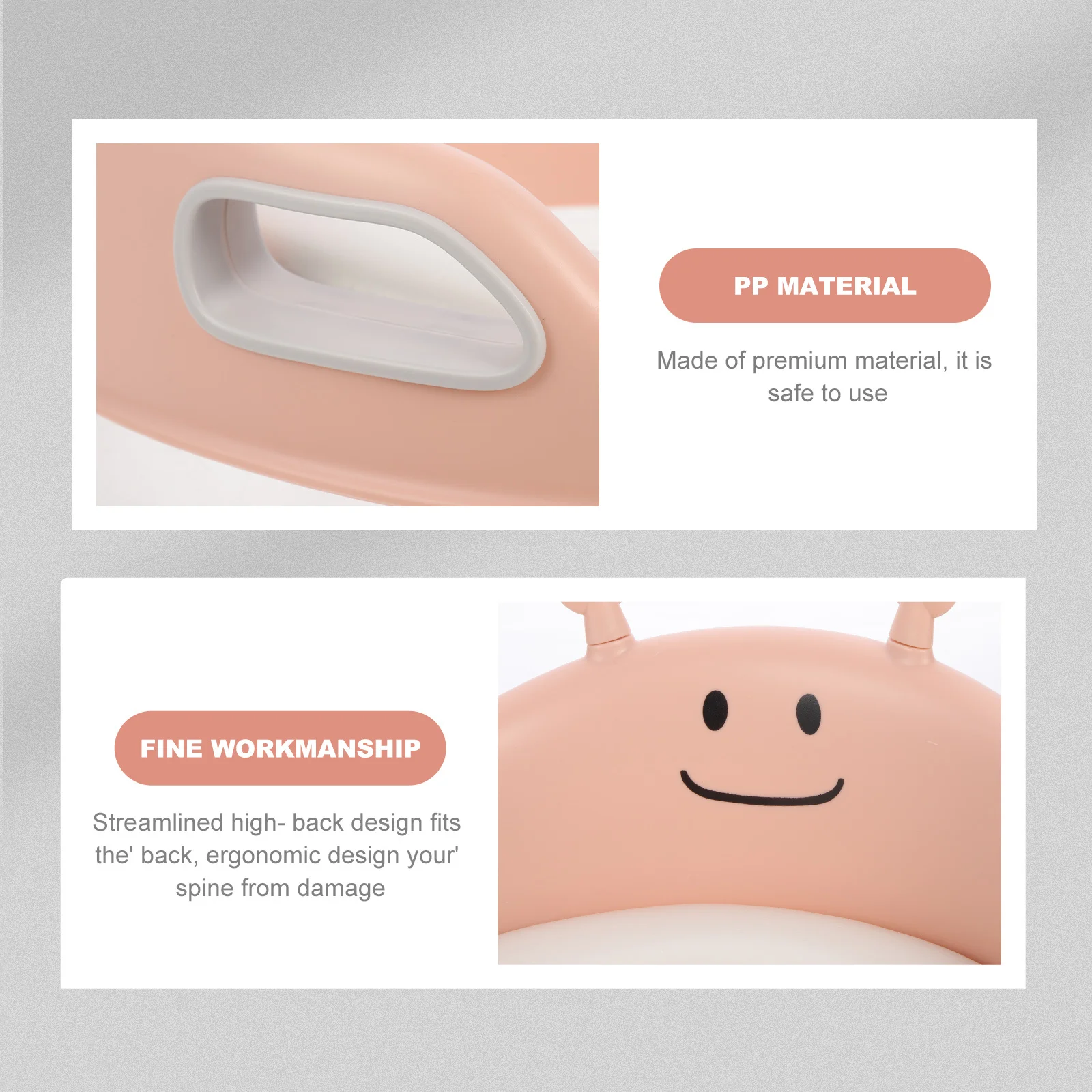 مقعد تدريب مرحاض الأطفال الكرتوني بمقابض عالية للأطفال الصغار، وسادة مقعد آمنة غير قابلة للانزلاق، مدرب مرحاض للأطفال #6