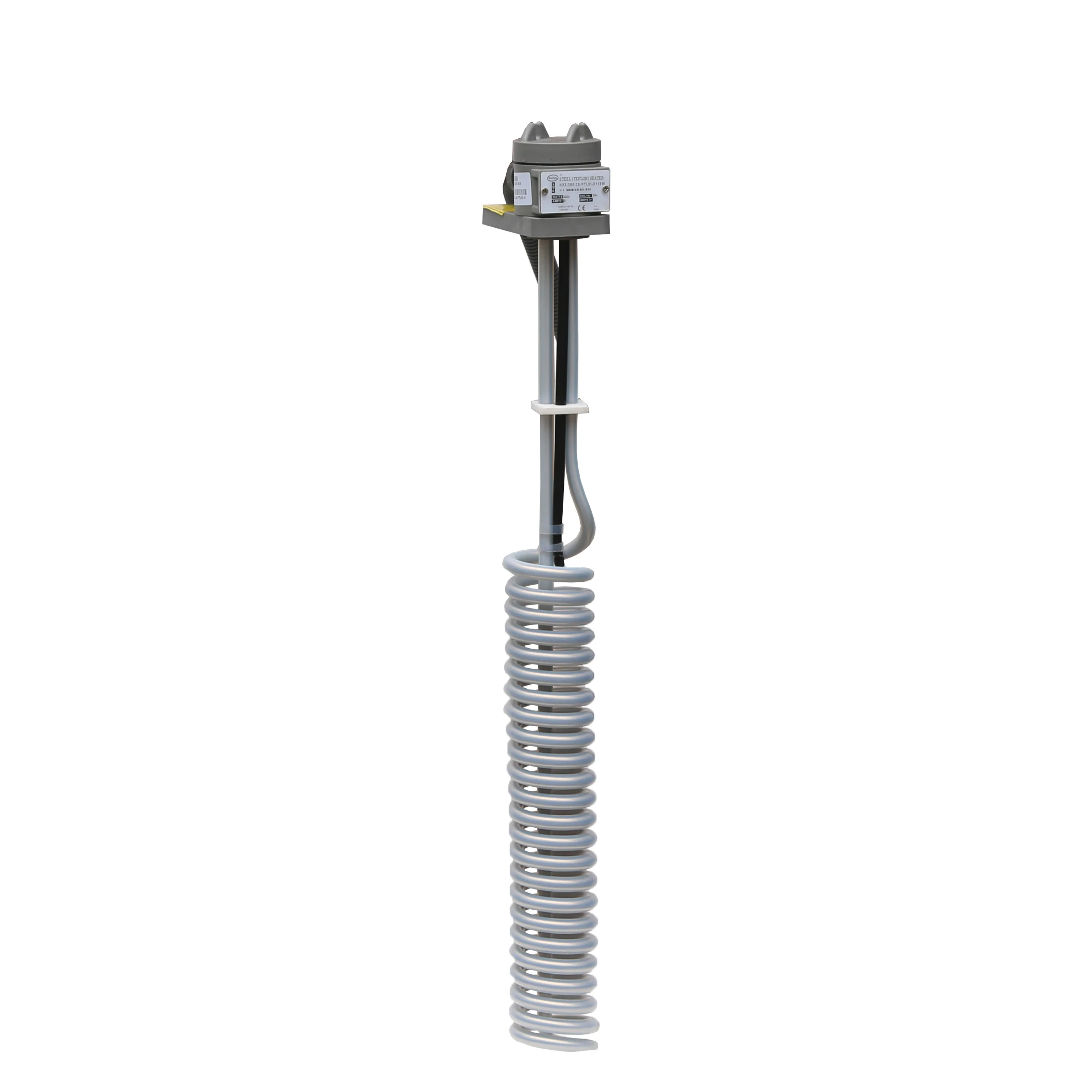 Spiral Single Tube PTFE Immersion Heaters