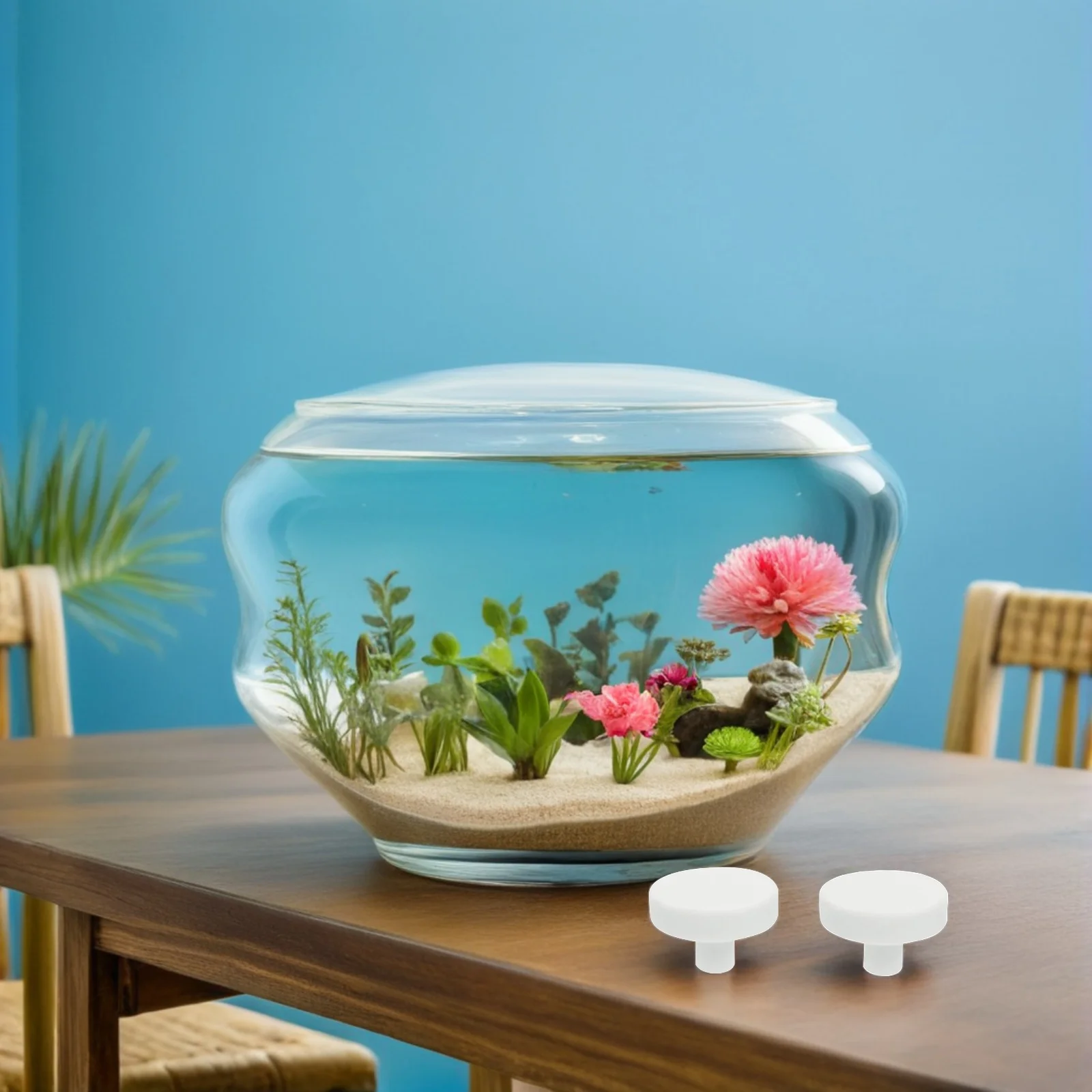 

20Pcs Coral Glue Reef Safe Coral Base T-Shape Coral Support Aquarium Ceramic Coral Plugs Reproduction Base home fish tank decor