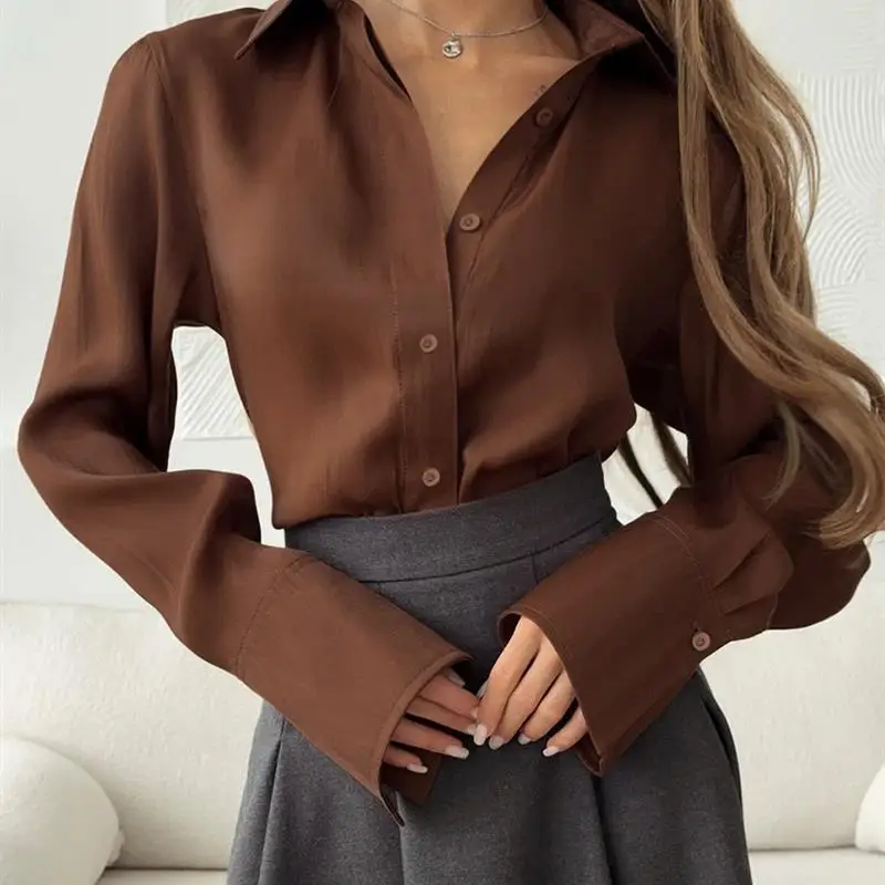 เสื้อผ้าผู้หญิงสำหรับฤดูใบไม้ร่วงปี 2025 แบบยาว สวมใส่สบาย ระบายอากาศได้ดี อ่อนโยนต่อผิว ทนทานต่อการเปื้อน