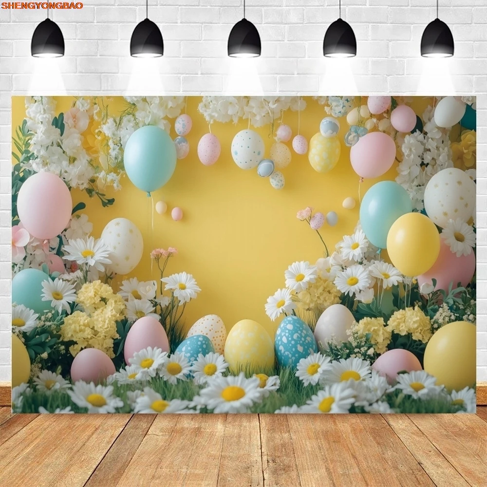 Daisy Flower Backdrop Baby 1st Birthday Party Girl Boy Baby Shower Portrait Photography Background Decor Photostudio Photo Props
