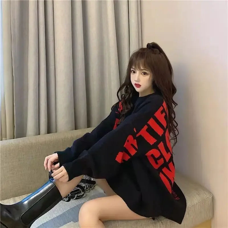 Korean Style Female Pullover Round O Neck Long Sleeve Knitted Sweaters for Women New Knitwear Thermal Casual Hot Sale Winter