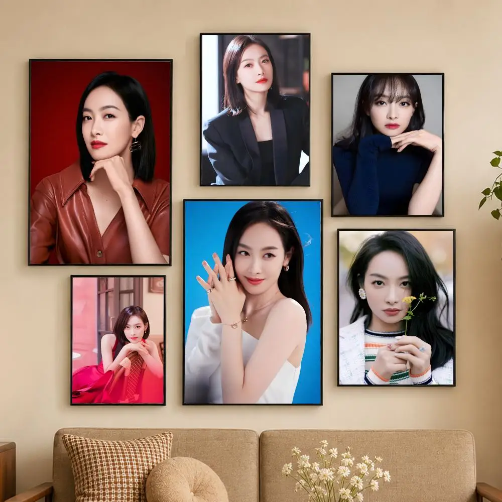 Actress V-Victoria Song Poster Self-adhesive Waterproof Paper Stickers For Wall Decoration In Bedrooms And Bar Rooms