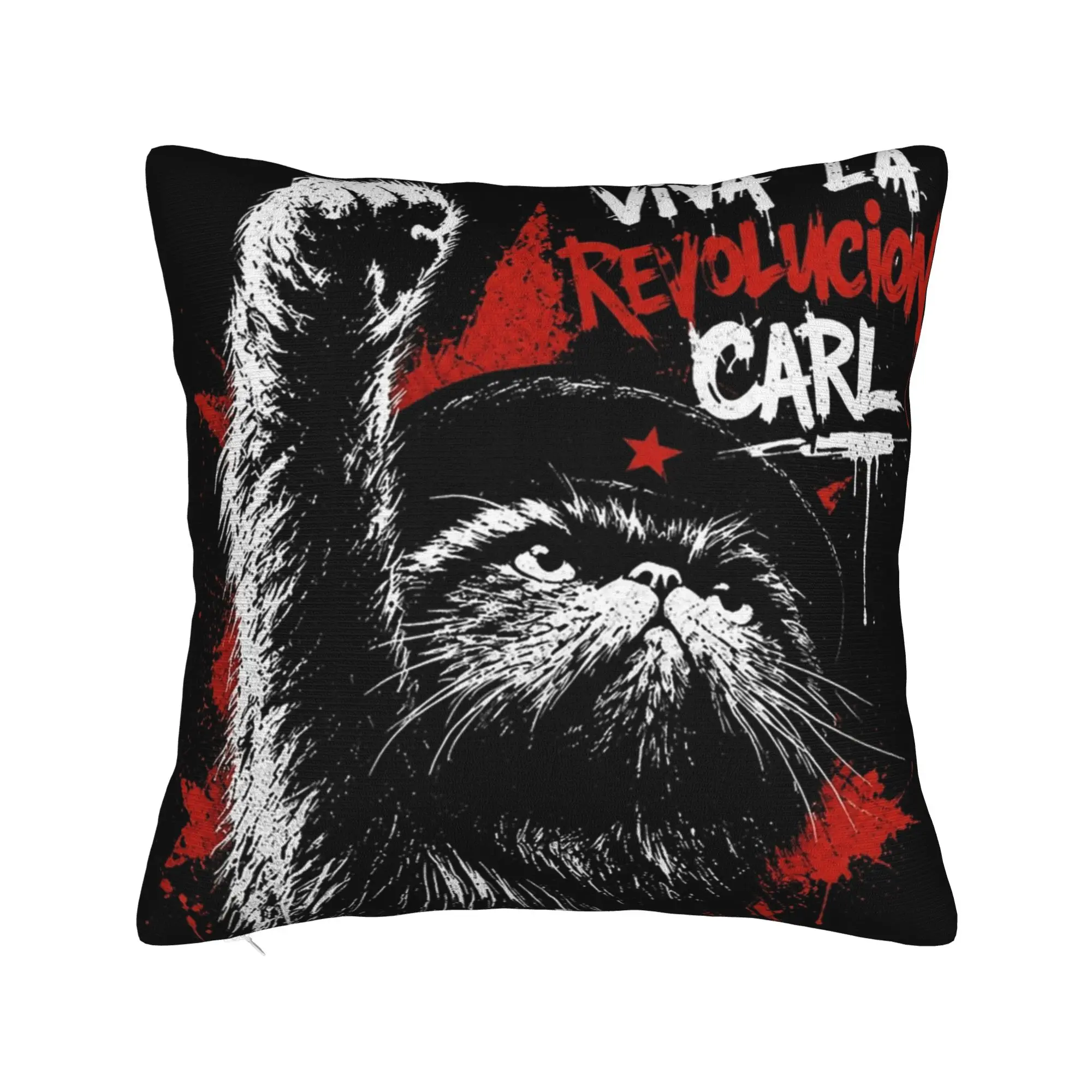 Viva La Revolution Carl Cat Lover Pillow Cover Accessories Printing Cushion Cover Decorations  Pillow Case Cover Sofa Multi Size