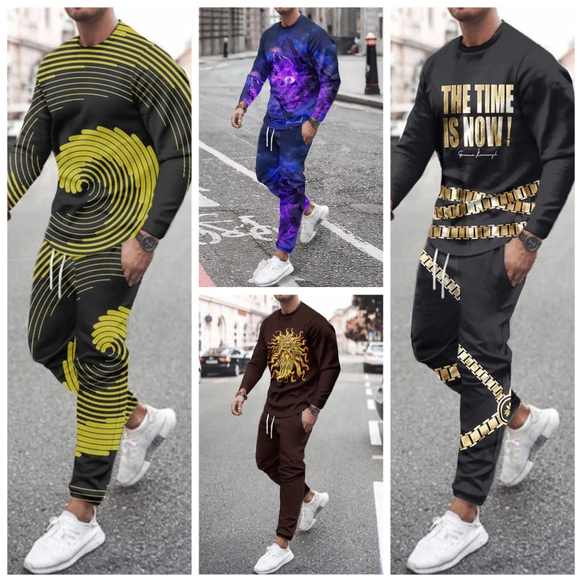 

2025 Hot Selling Quick Drying Breathable Long Sleeved and Long Pants Set, Street Trend Fashion Outfit, Outdoor Long Pants Set