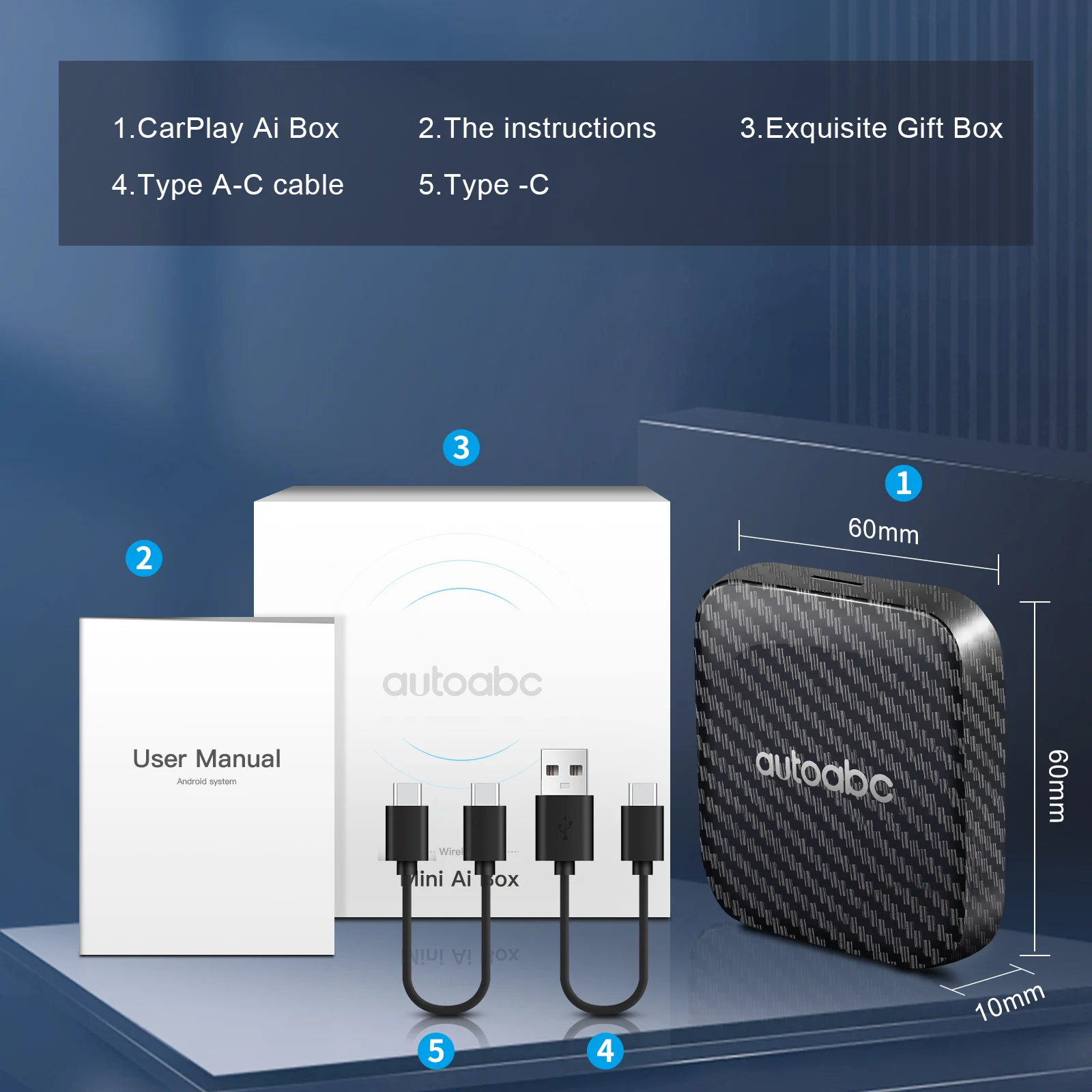 2025 NEWCarplay Ai Box wireless Android Auto adapter Carplay wireless Carplay TV Box for car intelligence systems Netflix YouTub