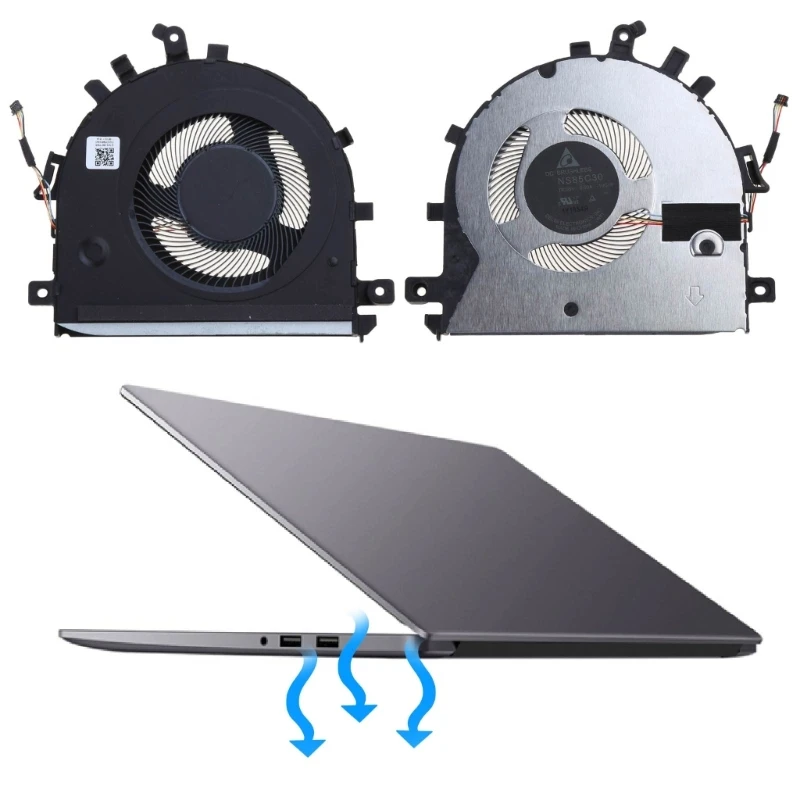 4Pin ノートブック CPU 冷却ファン CPU クーラー 社 MateBook D15 D 15 BoB-WAH9 用