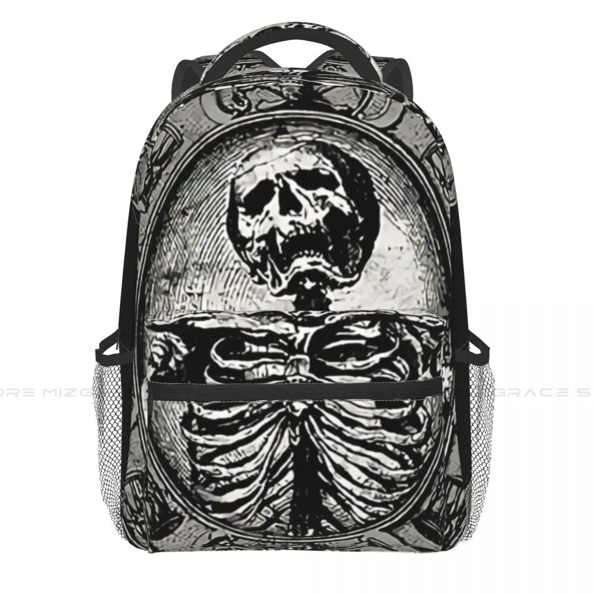 

Vintage Occult The Death Satan Backpacks Mystery Tarot Card Casual Print School Bag Women Man's Travel Bags Laptop Daypack