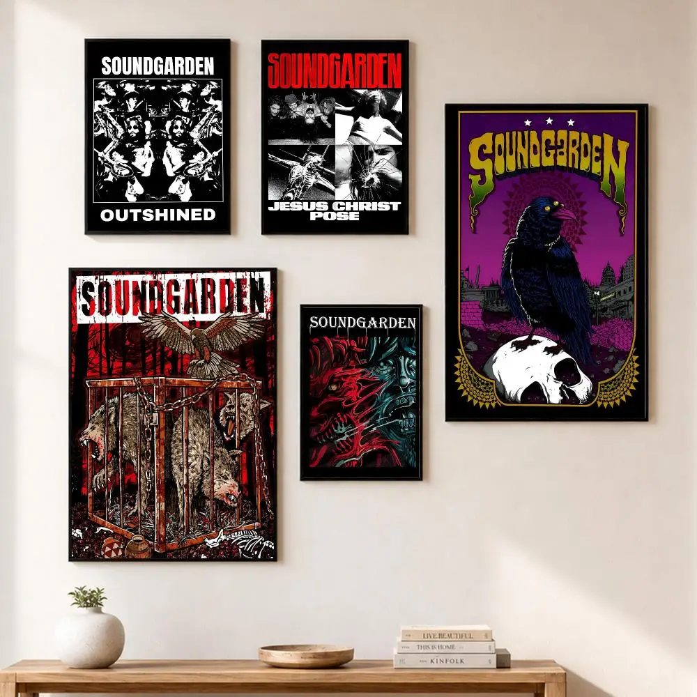 Наклейки-постеры S-Soundgarden, HD-печать, самоклеящиеся, для спальни, гостиной, домашнего декора, настенные наклейки, подарок.