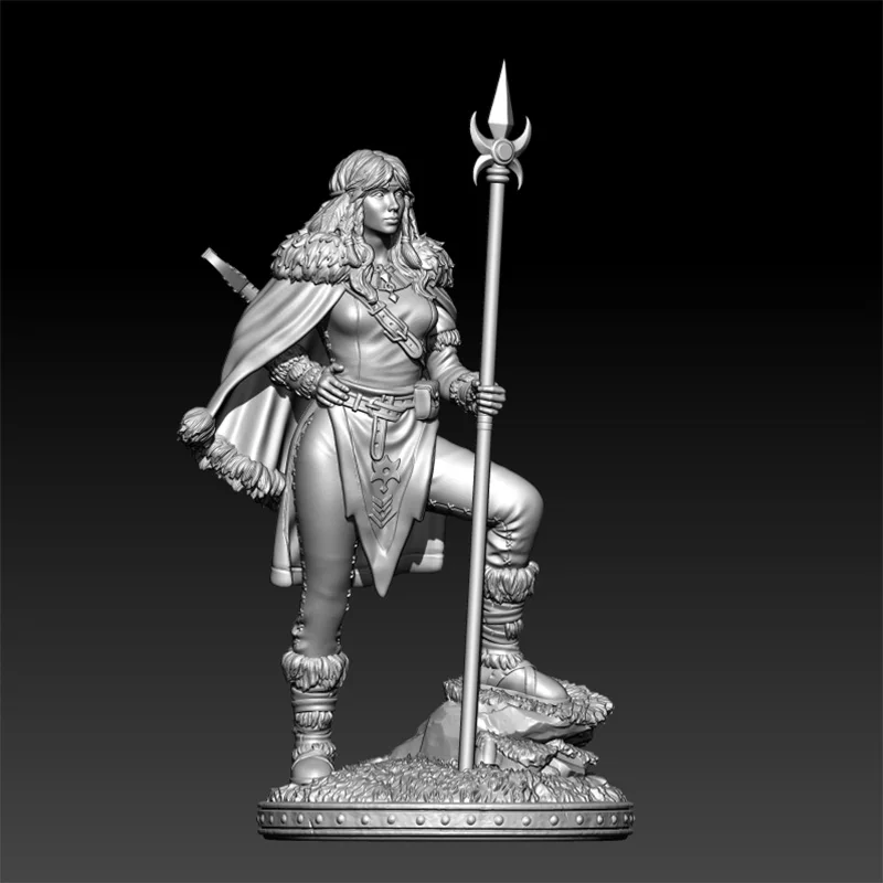 1/18 100mm 1/24 75mm Resin Model Kits Tribal Female Warrior Unpainted Sculpture Figure No Color RW-1179