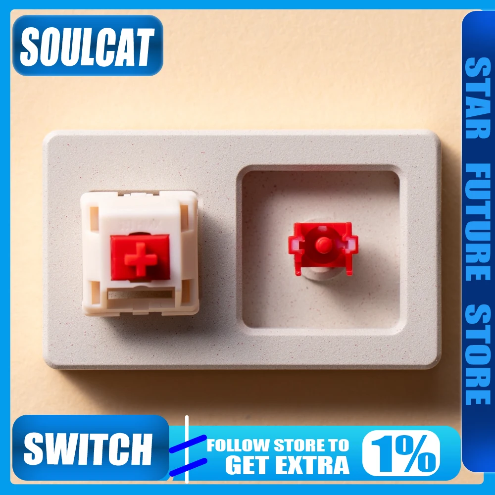

SOULCAT Sunset Switch Dual Color Injection Molding Process Axis HMX Silent Axis Light Sound Axis Adaptation Mechanical Keyboard