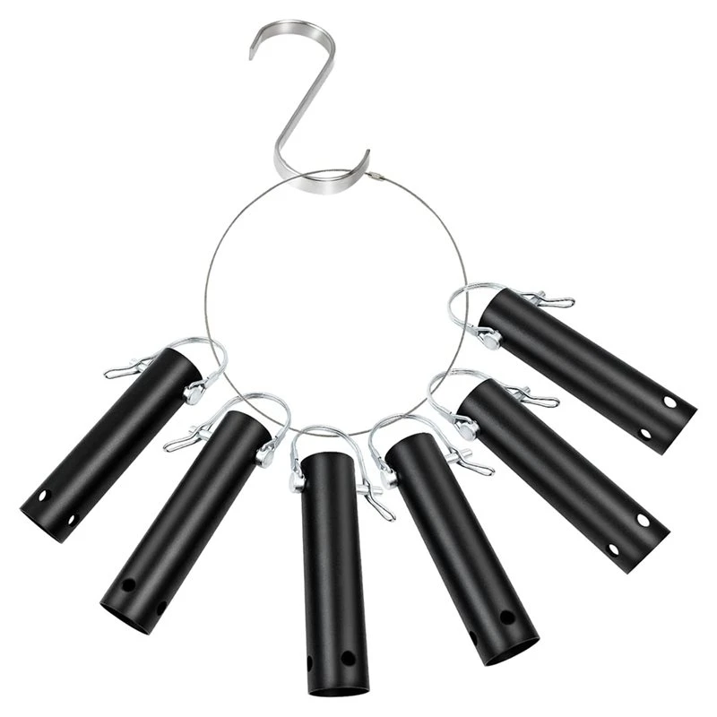 T22C S Shaped Key Chain Loop Pool Tool Holder And Organizer, Pool Cleaning Equipment Storage With 6 Hooks