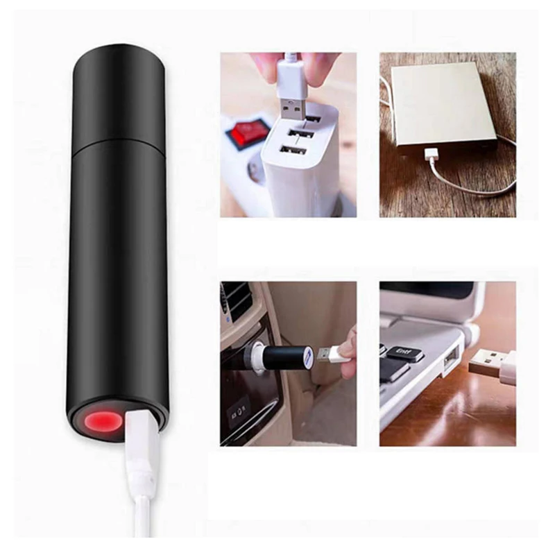 Mini lampe de poche n'aime télescopique, 3 modes d'éclairage, torche aste par USB, étanche, lampes de poche iniques, lampe torche portable extérieure