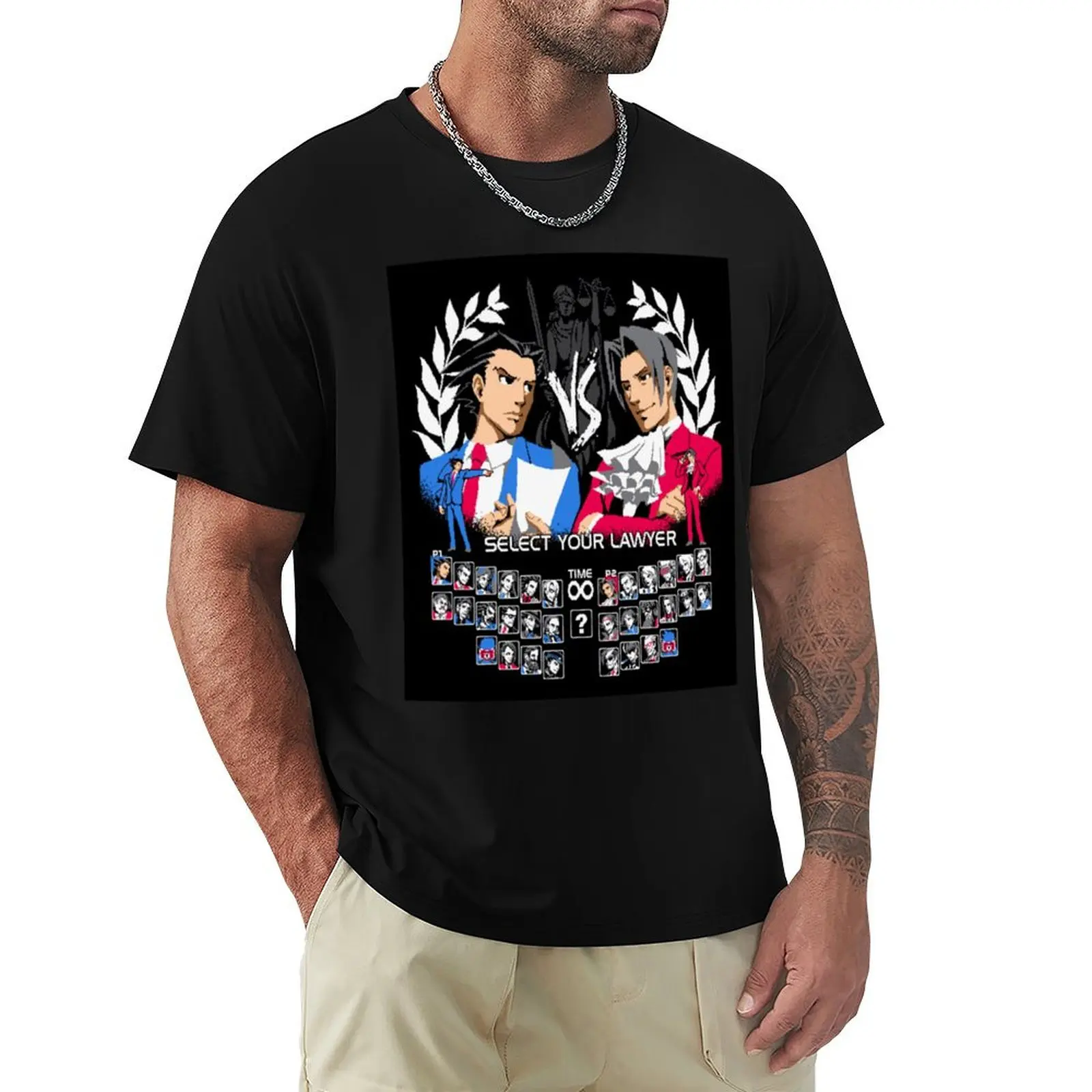 

Ace Attorney - Battle Game T-Shirt Basic Comfort Fit T-Shirt for Men
