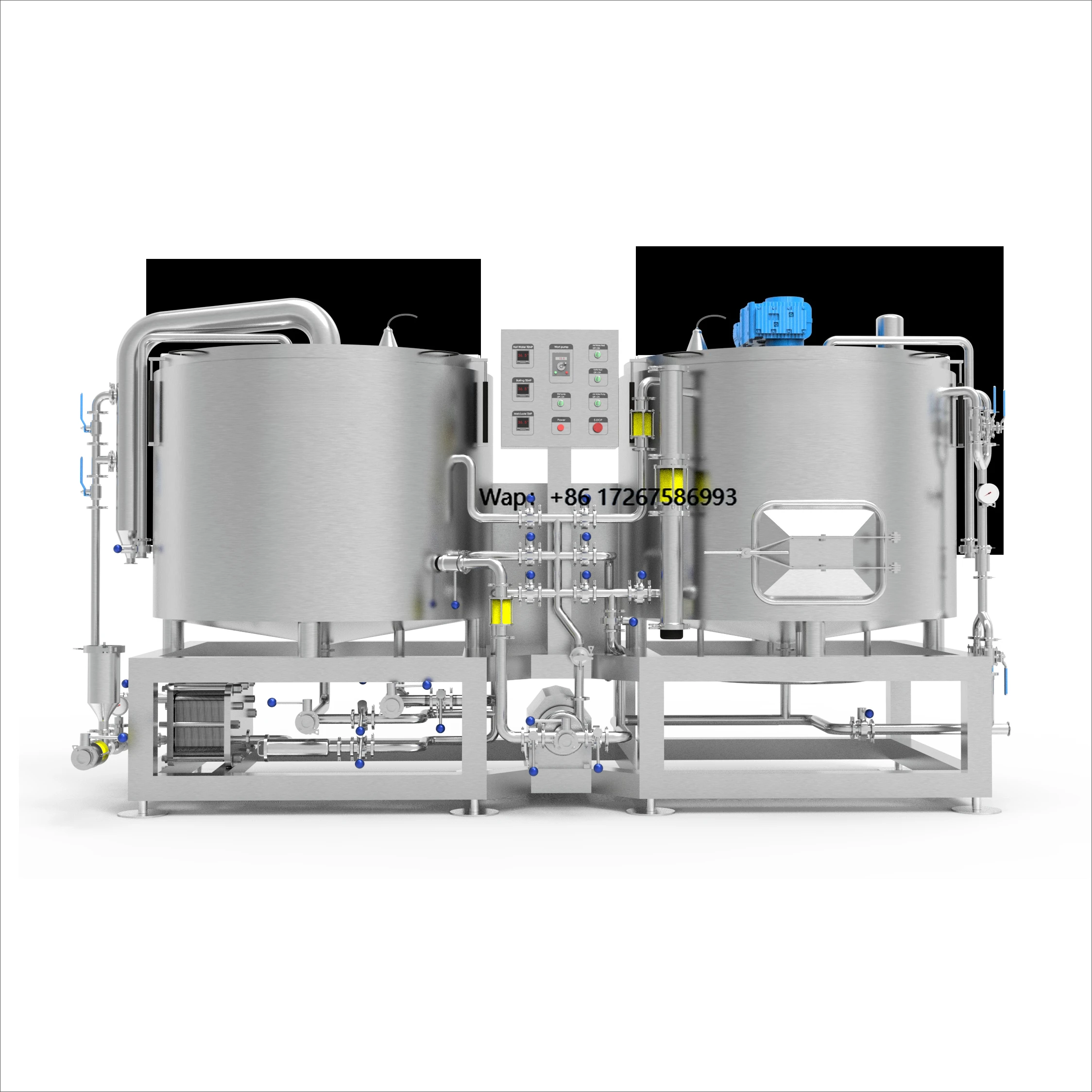 250L NOVA 2-Vessel Brewhouse Food-grade 304 Stainless Steel Customized Brewery Equipment for Sale