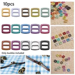 10pc High quality 15 colors Mini Ultra-small Belt Buttons Diy Dolls Buckles Tri-glide Buckle Doll Bags Accessories 5*6mm Buckles