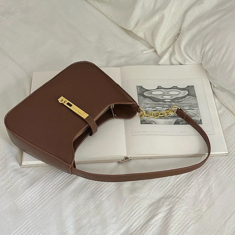 Small Designer Luxury Bag Female PU Leather Single Shoulder Underarm Bag For Women Fashion Versatile Handbag With Advanced Sense