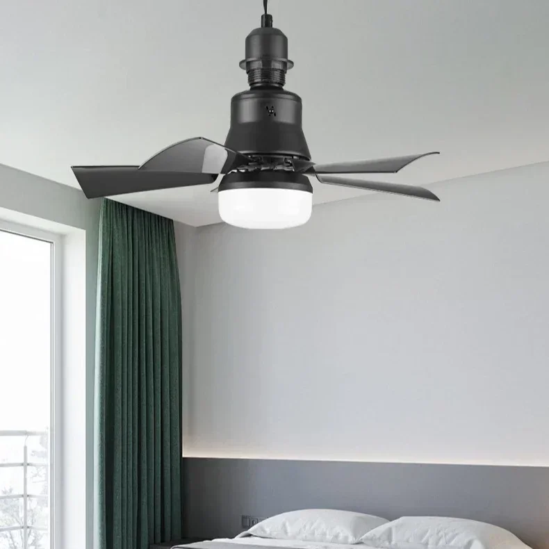 Ceiling Fan with LED Light and Remote Control Recessed Installation Suitable for Home Use Removable Dimmable Silent Design