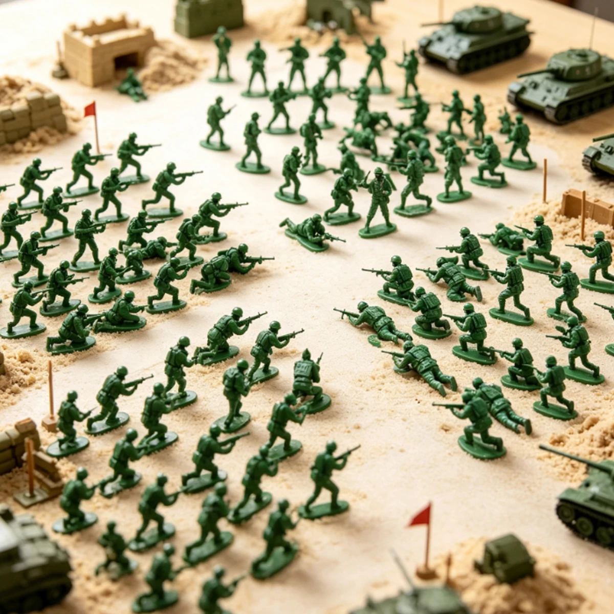 26/52/72Pcs 5cm Green Military Tactical Miniatures – Soldier Figures for Diorama Displays, War Game Scene Props Decor ZSY