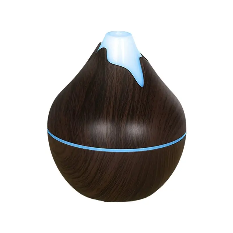 A84G-Aromatherapy Essential Oil Diffuser 200ML Wood Grain Ultrasonic Air Humidifier Cool 7 Color LED Light