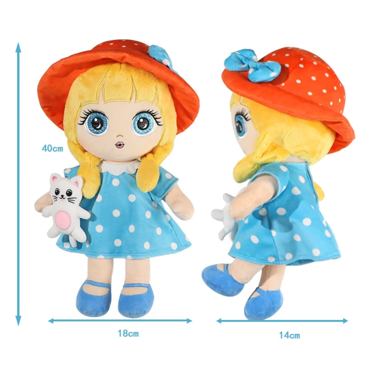 40cm Cute Cartoon Cloth Dolls Baby Princess Plush Toys Children Birthday Christmas Gift