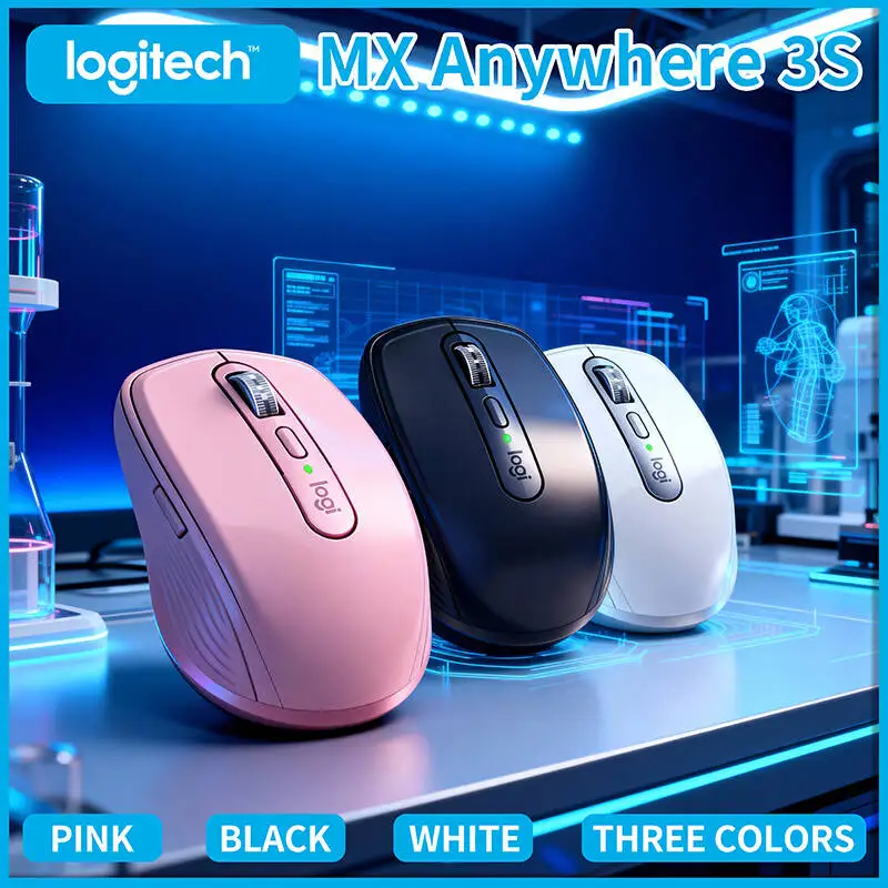 

Logitech MX Anywhere 3S Silent Wireless Mouse, Hyper-Fast & Quiet MagSpeed Wheel, USB-C, Portable