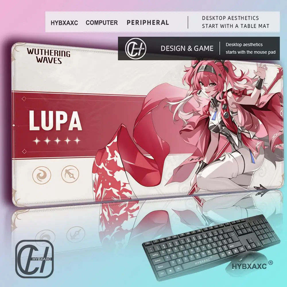

HYBXAXC Wuthering Waves Lupa Mouse pad Large cartoon game player keyboard pad office stu