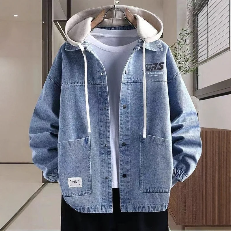 Jaqueta masculina com capuz para outono/inverno ao ar livre, adequada para uso diário em casa, viagens, festas e pode melhorar a aparência.