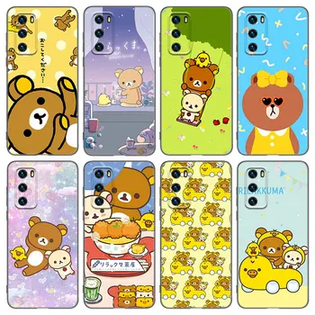 화웨이 Pura 스마트 2018 2019 2020 2021 귀여운 Rilakkuma 휴대폰 케이스, 70 울트라 P20 P30 P40 라이트 P60 아트 P50 프로 P50E P  Best5